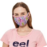Pink Neon Flowers, Flower Crease Cloth Face Mask (Adult)