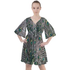 Peacock-feathers1 Boho Button Up Dress by nateshop