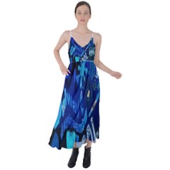 Really Cool Blue, Unique Blue Tie Back Maxi Dress by nateshop