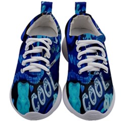 Really Cool Blue, Unique Blue Kids Athletic Shoes by nateshop