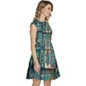Texture, Pattern, Abstract, Colorful, Digital Art Cap Sleeve High Waist Dress View3