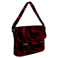 Rose Maroon Buckle Messenger Bag by nateshop