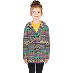 Aztec Design Kids  Double Breasted Button Coat by nateshop