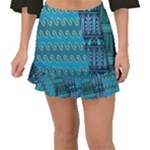 Aztec, Batik Fishtail Mini Chiffon Skirt