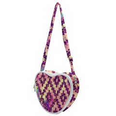 Cute Glitter Aztec Design Heart Shoulder Bag by nateshop