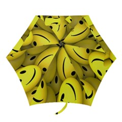 Emoji, Colour, Faces, Smile, Wallpaper Mini Folding Umbrellas by nateshop