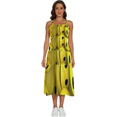 Emoji, Colour, Faces, Smile, Wallpaper Sleeveless Shoulder Straps Boho Dress by nateshop