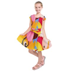 Emojis, Emoji, Hd Phone Wallpaper Kids  Short Sleeve Dress by nateshop