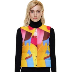 Emojis, Emoji, Hd Phone Wallpaper Women s Button Up Puffer Vest by nateshop