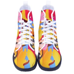 Emojis, Emoji, Hd Phone Wallpaper Men s High-top Canvas Sneakers by nateshop