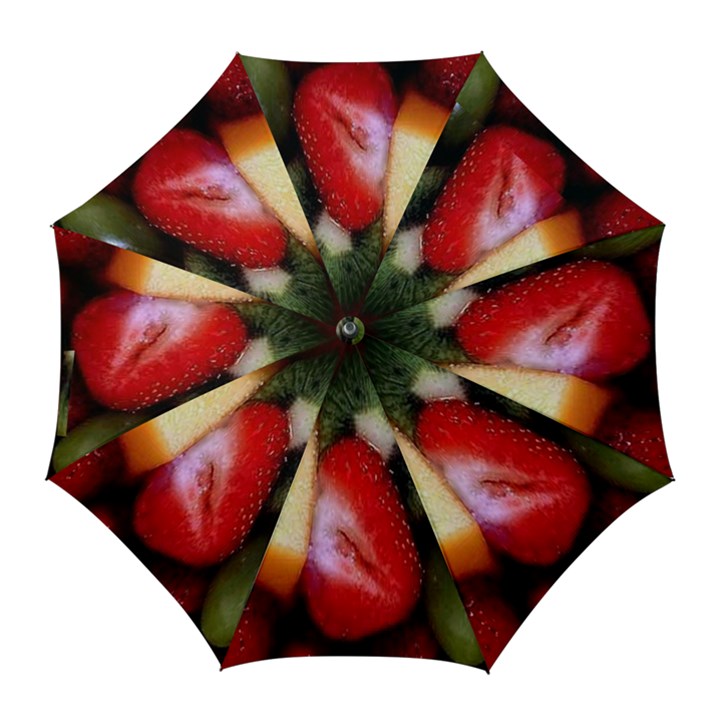 Fruits, Food, Green, Red, Strawberry, Yellow Golf Umbrellas