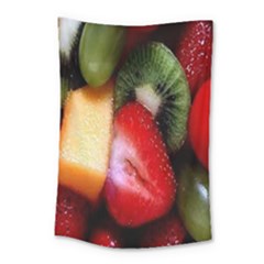 Fruits, Food, Green, Red, Strawberry, Yellow Small Tapestry by nateshop