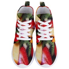 Fruits, Food, Green, Red, Strawberry, Yellow Women s Lightweight High Top Sneakers by nateshop