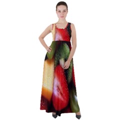 Fruits, Food, Green, Red, Strawberry, Yellow Empire Waist Velour Maxi Dress by nateshop