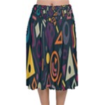 Inspired By The Colours And Shapes Velvet Flared Midi Skirt