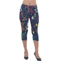 Inspired By The Colours And Shapes Lightweight Velour Capri Leggings  View1