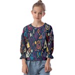 Inspired By The Colours And Shapes Kids  Cuff Sleeve Top