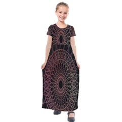 Mandala   Lockscreen , Aztec Kids  Short Sleeve Maxi Dress by nateshop