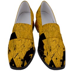 Yellow Best, Black, Black And White, Emoji High Women s Chunky Heel Loafers by nateshop