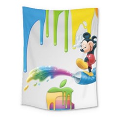 Mickey Mouse, Apple Iphone, Disney, Logo Medium Tapestry by nateshop