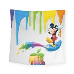 Mickey Mouse, Apple Iphone, Disney, Logo Square Tapestry (small) by nateshop