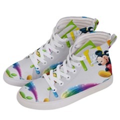 Mickey Mouse, Apple Iphone, Disney, Logo Men s Hi-top Skate Sneakers by nateshop