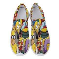 The Simpsons, Cartoon, Crazy, Dope Women s Slip On Sneakers by nateshop