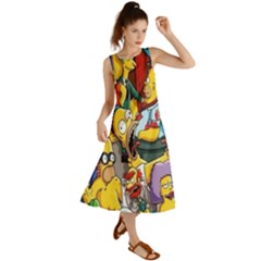 The Simpsons, Cartoon, Crazy, Dope Summer Maxi Dress by nateshop