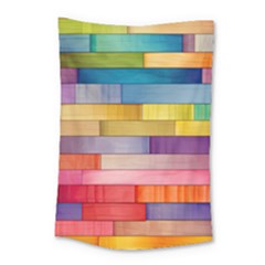 Rainbow Wood Small Tapestry by zappwaits