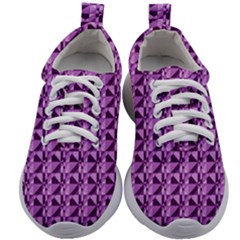 Violet Geometry Kids Athletic Shoes by Sparkle