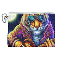 Tiger Rockingstar Canvas Cosmetic Bag (xl) by Sparkle