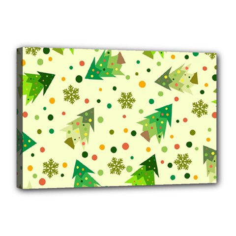 Geometric Christmas Pattern Canvas 18  X 12  (stretched) by Grandong