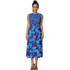 Flowers And Bloom In Perfect Lovely Harmony Sleeveless Round Neck Midi Dress by pepitasart