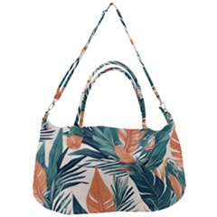 Colorful Tropical Leaf Removable Strap Handbag by Jack14