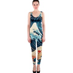 Wave Pattern One Piece Catsuit by Valentinaart