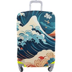 Wave Pattern Luggage Cover (large) by Valentinaart