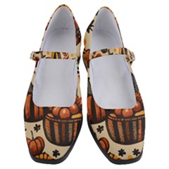 Thanksgiving Pattern Women s Mary Jane Shoes by Valentinaart