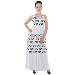 Black And White Cow T- Shirt Black And White Cows Keep On Moooving Cow Puns T- Shirt Yoga Reflexion Pose T- Shirtyoga Reflexion Pose T- Shirt Empire Waist Velour Maxi Dress by hizuto
