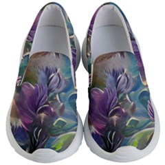 Abstract Blossoms  Kids Lightweight Slip Ons by Internationalstore