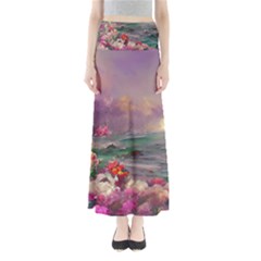 Abstract Flowers  Full Length Maxi Skirt by Internationalstore