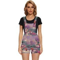 Abstract Flowers  Short Overalls by Internationalstore