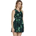 Foliage Sleeveless High Waist Mini Dress View3