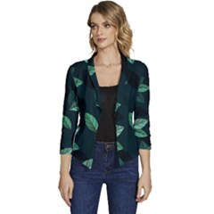 Foliage Women s Casual 3/4 Sleeve Spring Jacket