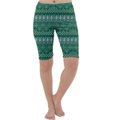 Christmas Knit Digital Cropped Leggings 