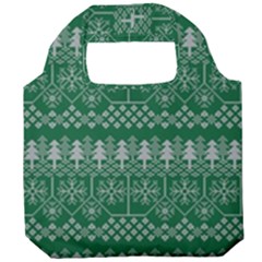 Christmas Knit Digital Foldable Grocery Recycle Bag