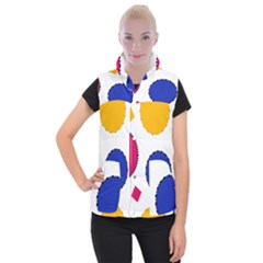 Circles Seamless Pattern Tileable Women s Button Up Vest