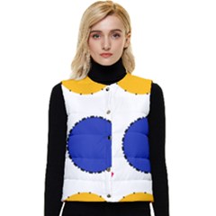 Circles Seamless Pattern Tileable Women s Button Up Puffer Vest