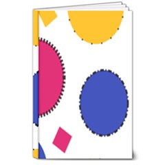 Circles Seamless Pattern Tileable 8  X 10  Hardcover Notebook
