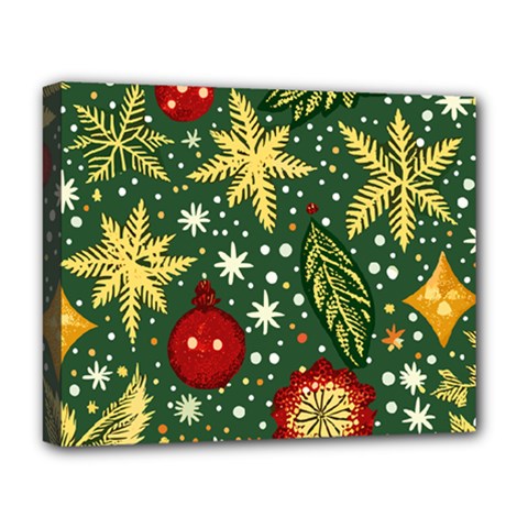 Christmas Pattern Deluxe Canvas 20  X 16  (stretched) by Valentinaart