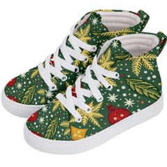 Christmas Pattern Kids  Hi-top Skate Sneakers by Valentinaart